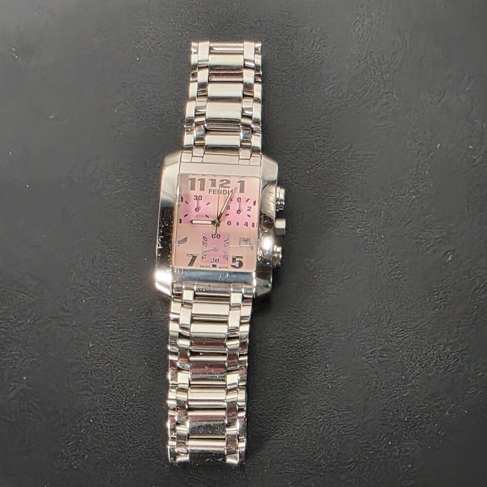 Fendi 7500G Orologi Chronograph Swiss Quartz Pink Dia… - Gem